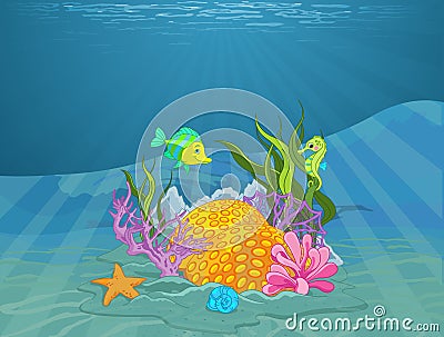 Seabed Vector Illustration