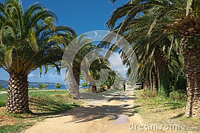 Seaboard on Kastela, Adriatic sea, near Split, Croatia Stock Photo