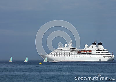 Seabourn Legend luxury yacht Editorial Stock Photo