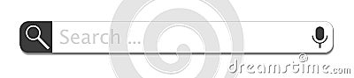 Seach bar navigation for UI design, digital business and interface. Vector Illustration