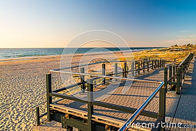 Seacliff beach new esplanade at sunset Stock Photo