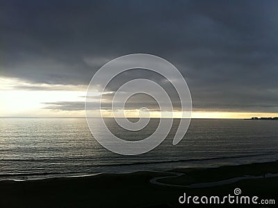 Seacliff Beach Ocean View Stock Photo