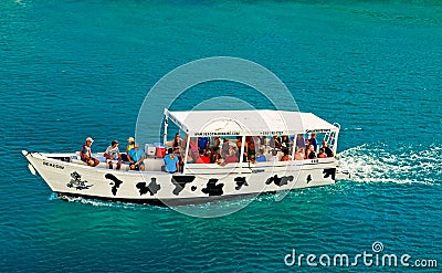 Seacow Bonaire Boat Editorial Stock Photo