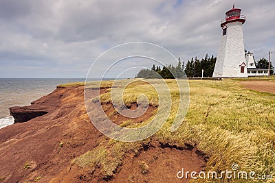 Seacow Head Lighthouse on Prince Edward Island Stock Photo