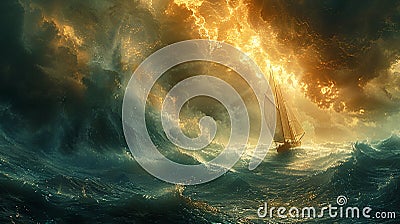 Seafarer adrift in an ocean of dreams Stock Photo