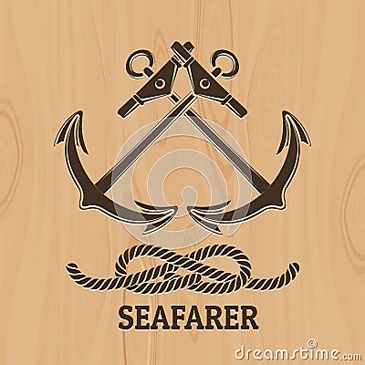 Seafarer Club Emblem Vector Illustration