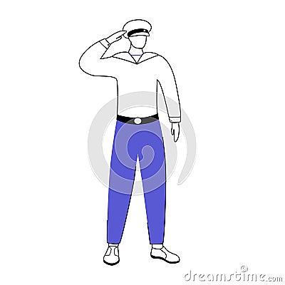 Seafarer flat vector illustration Vector Illustration