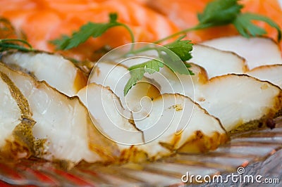 Seafood arrangement. Stock Photo