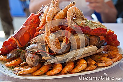 Seafood assortment Stock Photo