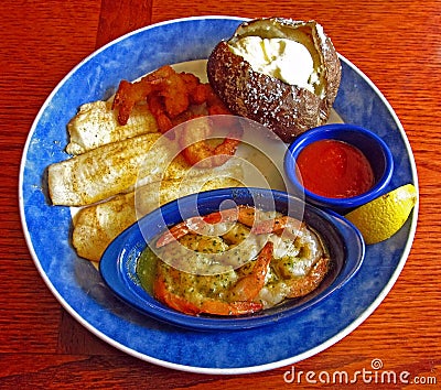 Seafood Dinner Stock Photo