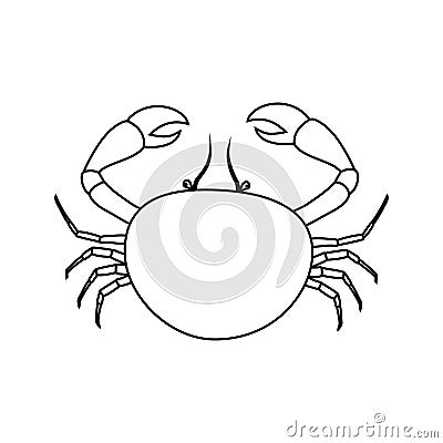 Seafood icon vector. sea ??creations illustration sign. crab symbol or logo. Cartoon Illustration
