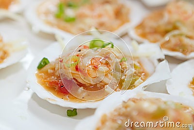 Seafood jamabalaya Stock Photo
