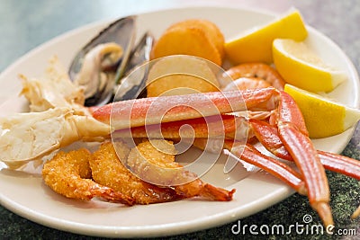 Seafood Medley Stock Photo