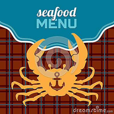 Seafood Menu Vector Illustration