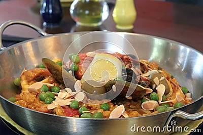 Seafood Paella Stock Photo