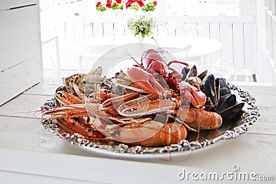 Seafood Plate Stock Photo