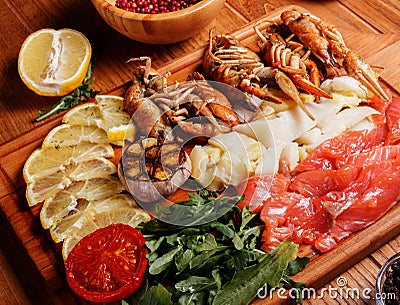 Seafood platter Stock Photo