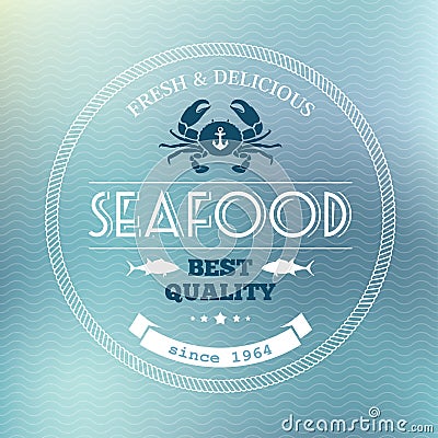 Seafood poster Vector Illustration