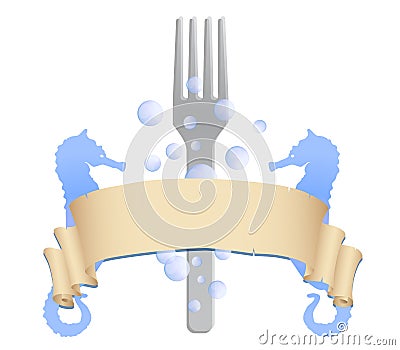 Seafood restaurant logo vector Vector Illustration