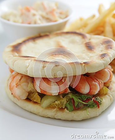 Seafood sandwich Stock Photo