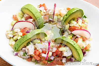 Seafood seviche or ceviche Stock Photo