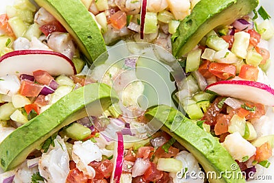 Seafood seviche or ceviche Stock Photo