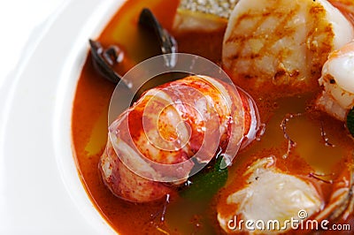 Seafood Soup Stock Photo