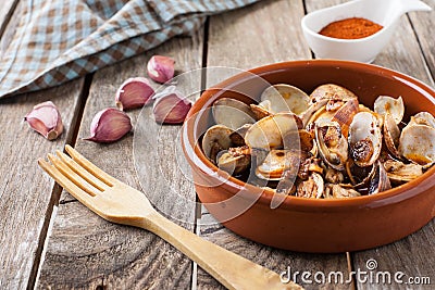Seafood style clams Stock Photo