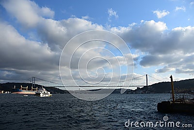 Cargo ship in istanbul Editorial Stock Photo