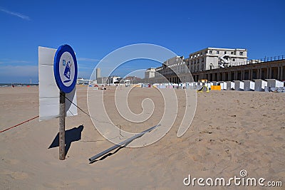 Seafront promenade in Oostende, Belgium Stock Photo