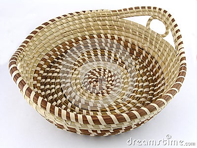 Seagrass basket Stock Photo