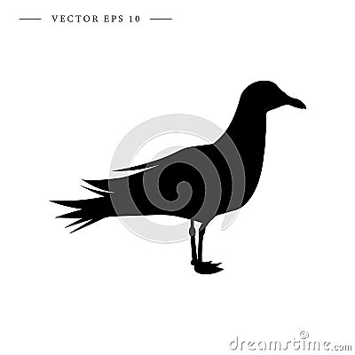 Seagull icon. Isolated vector illustration. Vector Illustration