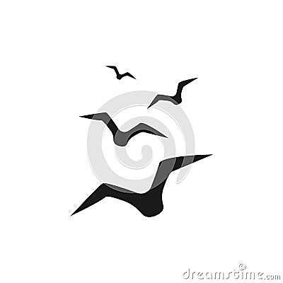 Seagull Icon Vector. Bird crow icon. Simple illustration Vector Illustration