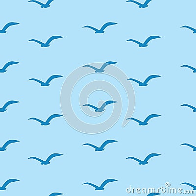 Seagulls are flying Vector Illustration