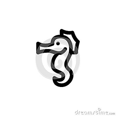 Seahorse Icon Vector Illustration