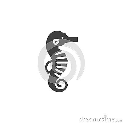 Seahorse line icon Vector Illustration