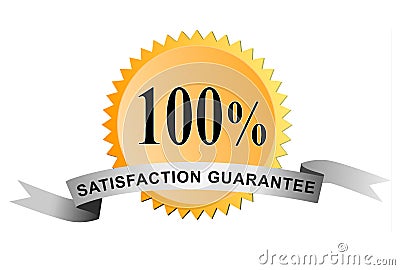 Seal 100% satisfaction Stock Photo