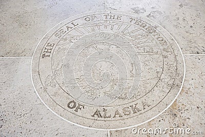 Seal of Alaska in Fort Bonifacio, Manila, Philippines Editorial Stock Photo