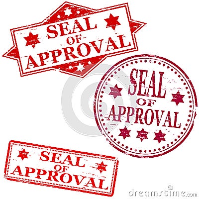 Seal of approval stamp Vector Illustration