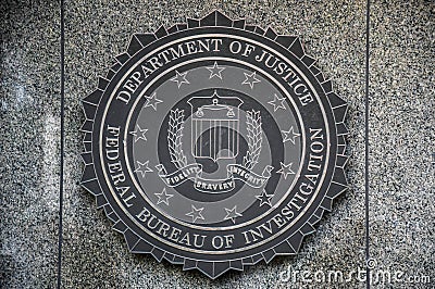 Seal of the Federal Bureau of Investigation Editorial Stock Photo