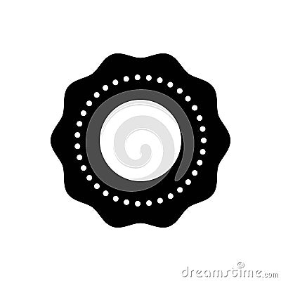 Black solid icon for Seal, cachet and mark Vector Illustration