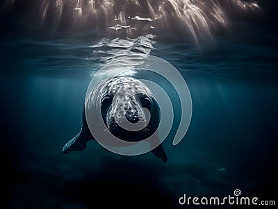 Seals are carnivorous and feed on a variety of marine creatures Stock Photo