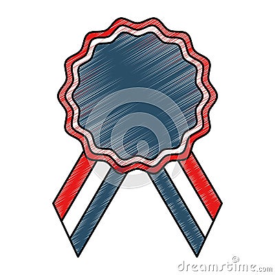 Seal medal isolated icon Vector Illustration