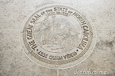 Seal of North Carolina in Fort Bonifacio, Manila, Philippines Editorial Stock Photo