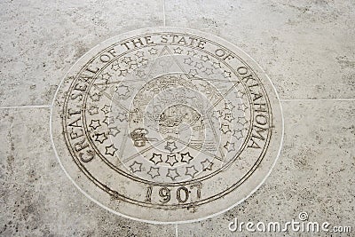 Seal of Oklahoma in Fort Bonifacio, Manila, Philippines Editorial Stock Photo