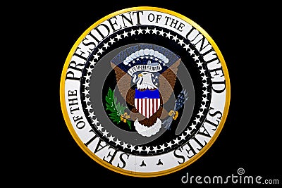 The seal of the president of The United States Editorial Stock Photo