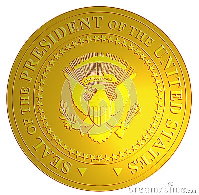 Seal of the president of US Stock Photo