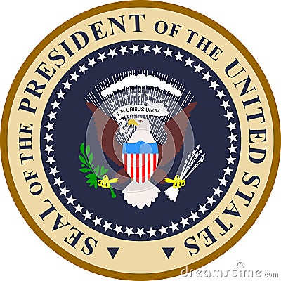 Seal of the President of USA Editorial Stock Photo