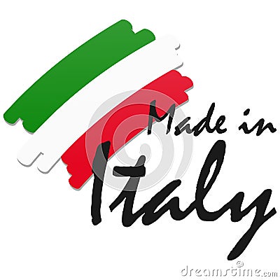 seal of quality Made in Italy Vector Illustration