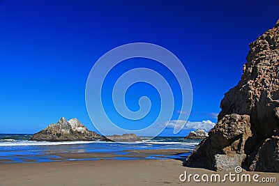 Seal Rock & Pacific Beach in San Francisco Stock Photo
